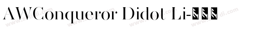 AWConqueror Didot Li字体转换